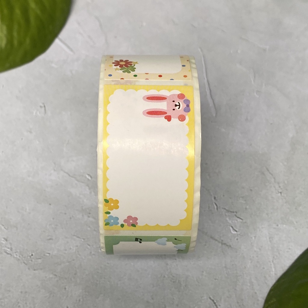 10- 250 nhãn dán Sticker cảm ơn, động vật hình chữ nhật dành cho shop bán hàng. Chỉ việc gỡ ra dán.