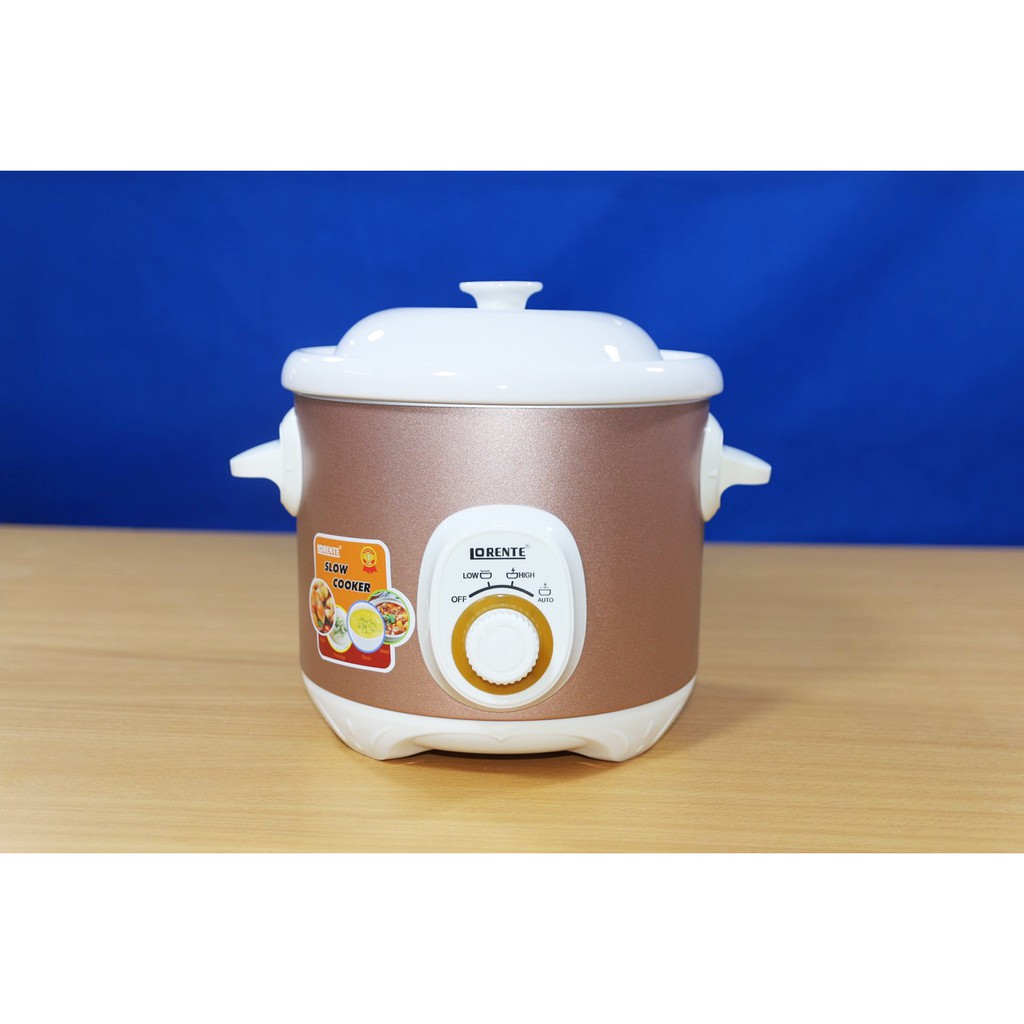 Nồi Nấu Chậm Lorente Cao Cấp, Slow Cooker Lorente, Nồi Kho Cá-Nấu Cháo Chuyên Dụng, [BẢO HÀNH 12 THÁNG]