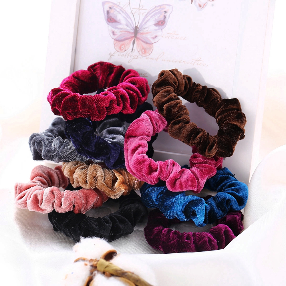 Dây Buộc Tóc Hishop Màu Trơn Kiểu Đơn Giản Phong Cách Hàn Quốc Cho Nữ