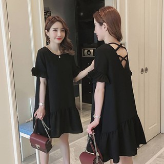 Váy bồng lưng đan dây đủ size ms 2070
