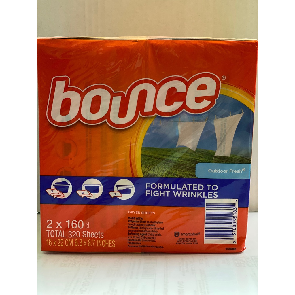 Giấy Thơm Quần Áo BOUNCE Outdoor Fresh - Mỹ