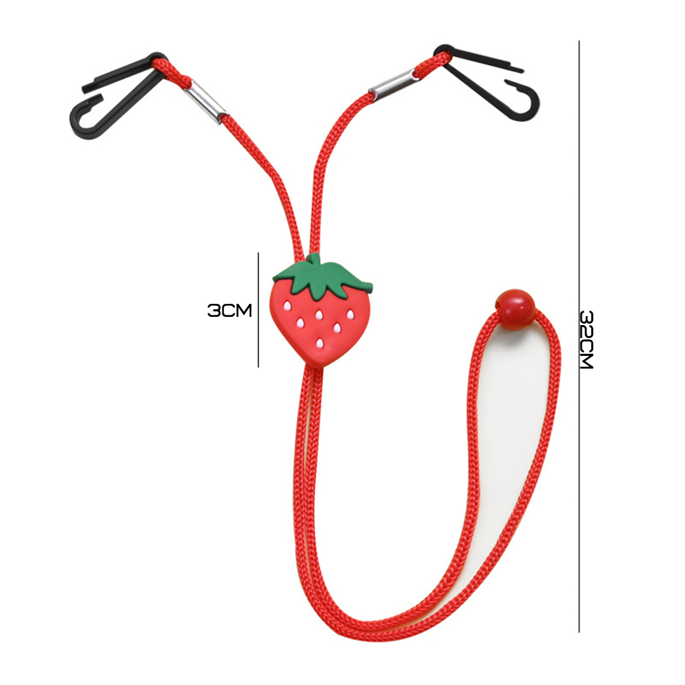 Adjustable Cute Fruit Cartoon Mask Lanyard for Kids Adult Women Men Portable Mask Rest Ear Holder Safety Hanging Rope with Two Hooks