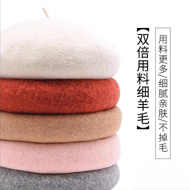 Mũ Beret len giữ ấm thời trang thu đông cho bé gái