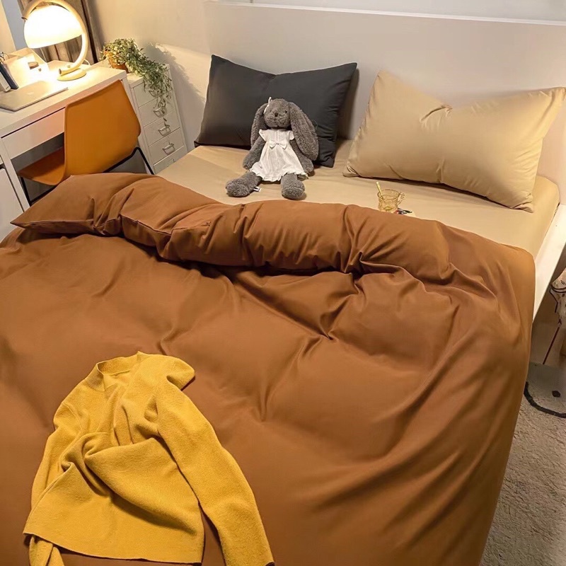 Set Bộ Vỏ Chăn Ga Gối Cotton TC Basic Phối Màu, Chất Liệu Mềm, Dày Đẹp _ Shinbedding ( sẵn 12 màu)