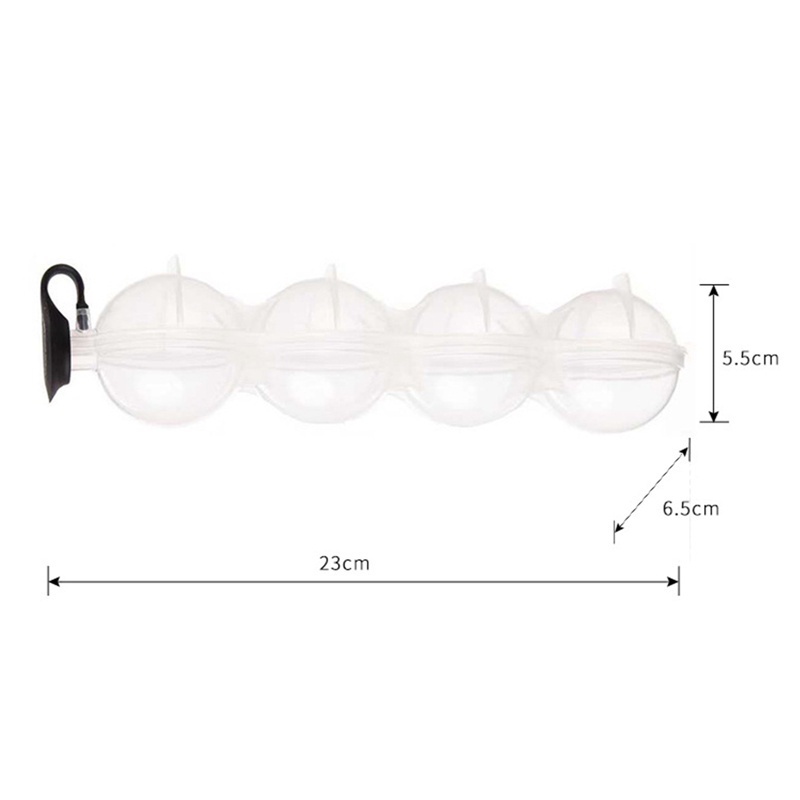 Khay Làm Đá Bi Tròn 4 Ngăn Bằng Silicone DIY Đa Ứng Dụng