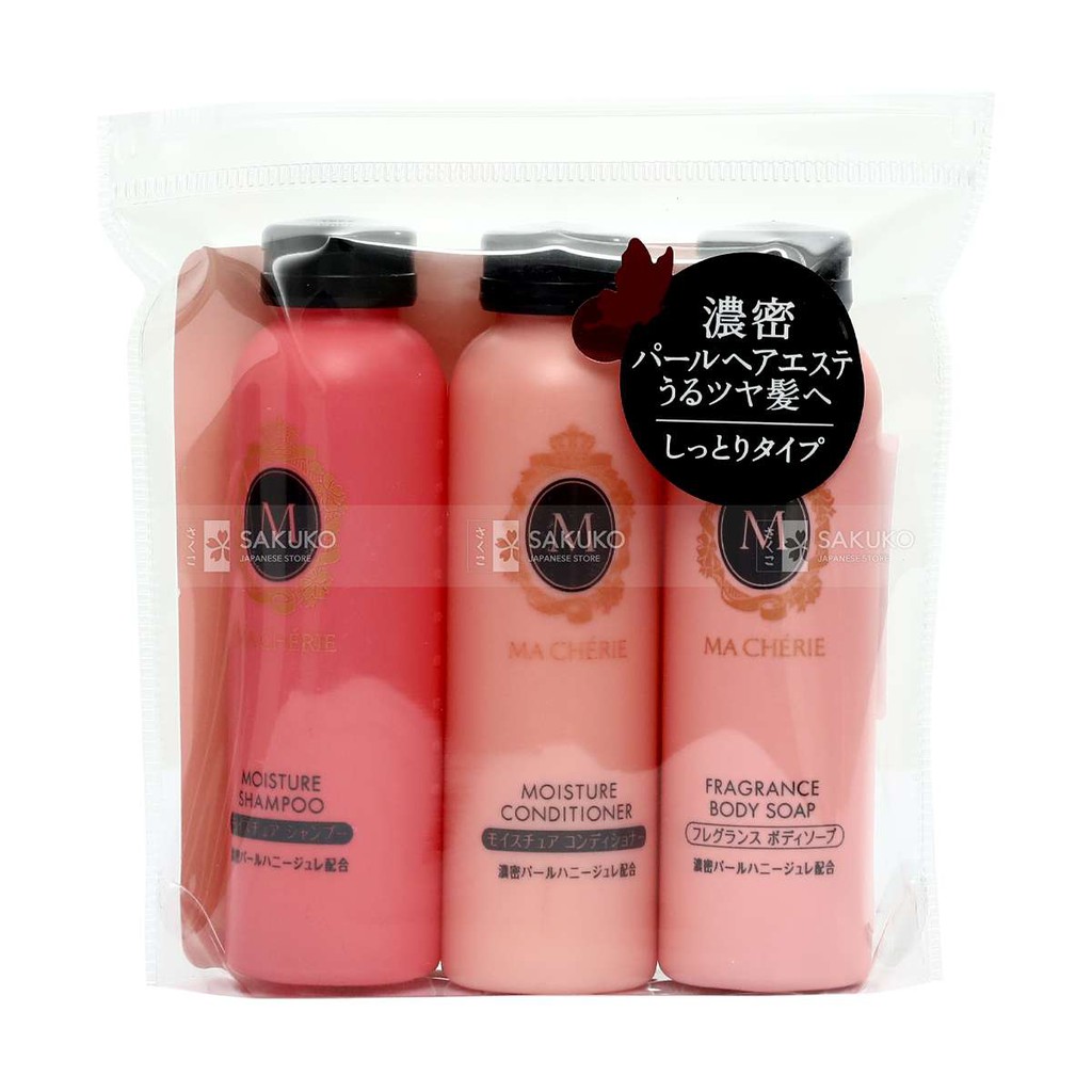 SHISEIDO- Set mini dầu gội, xả, sữa tắm Macherie (50ml x 3)