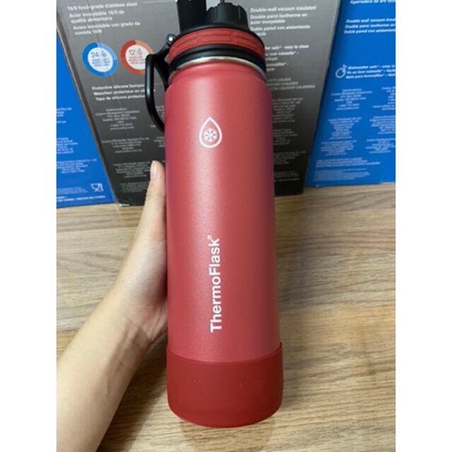 Bình giữ nhiệt INOX cao cấp Thermoflask mẫu mới 1.2L và 710ml 2 nắp.