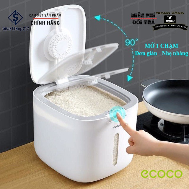 Thùng Đựng Gạo Cao Cấp (Tặng Kèm Cốc Xúc Gạo) - Thương Hiệu Nhật Bản ECOCO