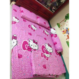 BỘ DRAP COTTON POLY KITY NƠ TIM