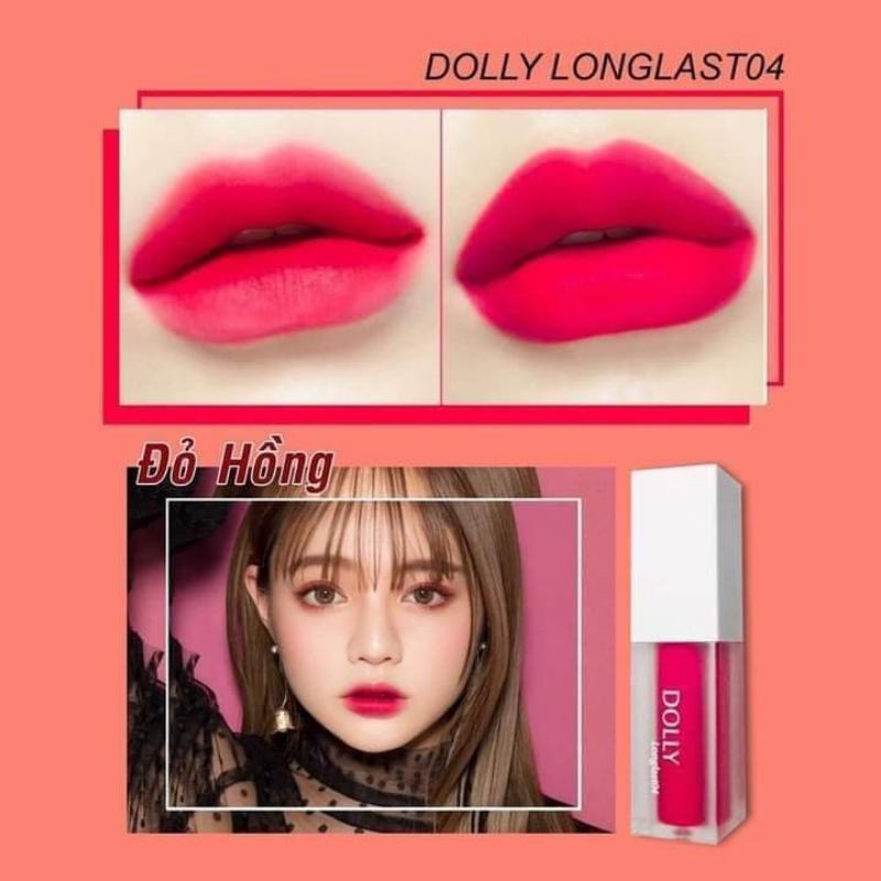 [ Đỏ hồng ] Màu thịnh hành nhất 100% Son kem không chì Dolly | BigBuy360 - bigbuy360.vn