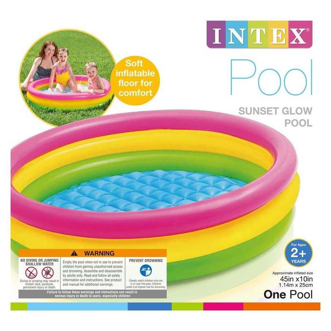 Intex Hồ Bơi Màu Cầu Vồng Cỡ Vừa 57412 114x25cm