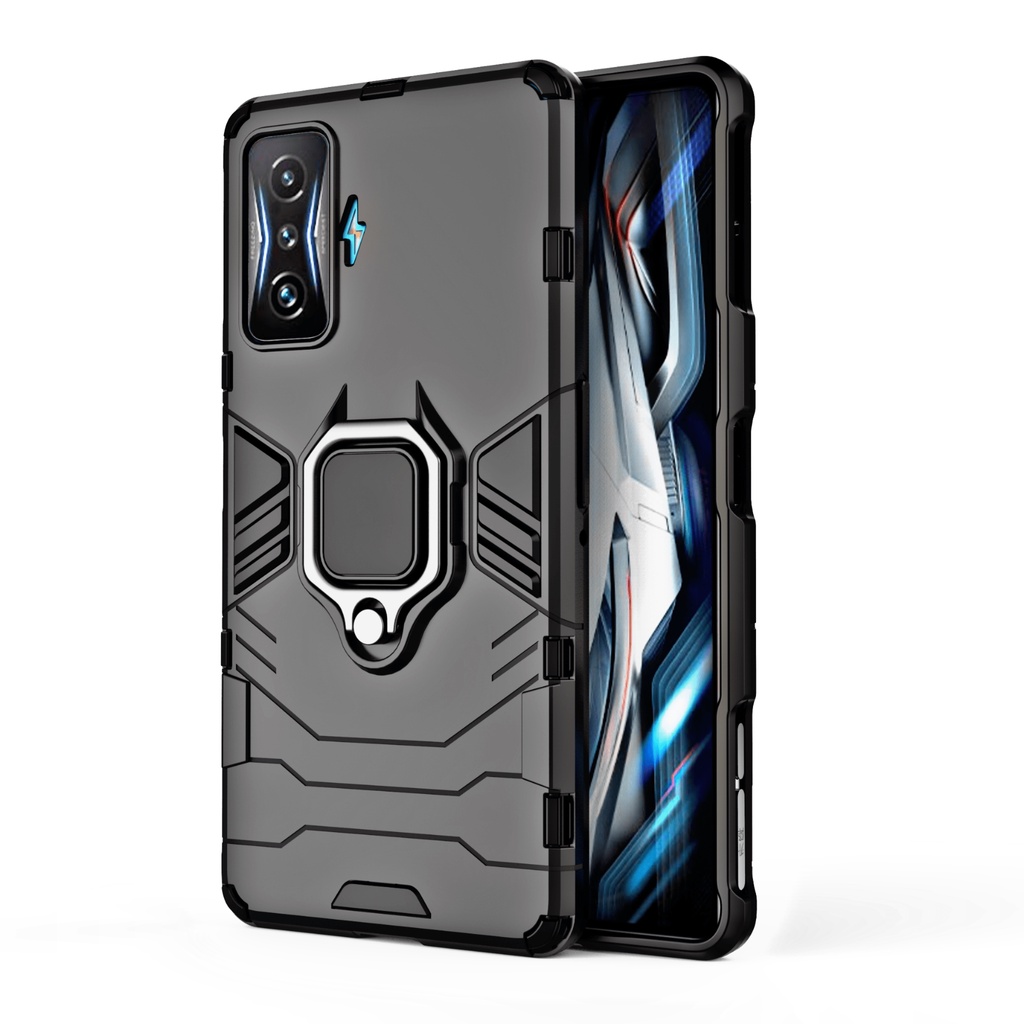 Ốp lưng Poco F4 GT / Redmi K50 Gaming Iron Man Iring chống sốc giá đỡ mặt lưng xem phim