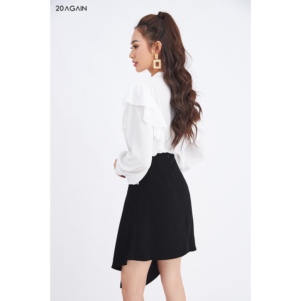 [Mã WABR1111 giảm 10% đơn 250K] Chân váy chữA vạt lệch 20AGAIN, thiết kế phong cách công sở trẻ trung JAA0747 | BigBuy360 - bigbuy360.vn