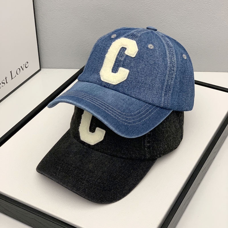 Nón Lưỡi Trai Cowboy Mềm Mại Chống Nắng In Chữ C Đơn Giản Dễ Phối Đồ Cho Nam Và Nữ