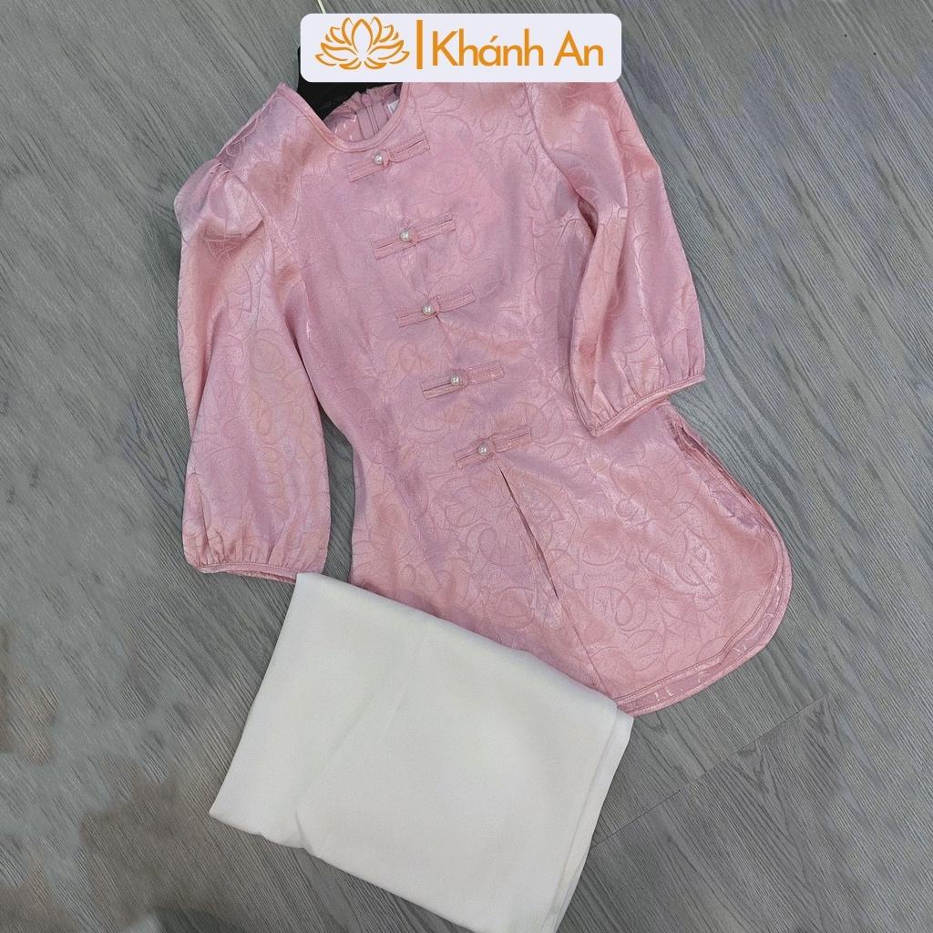 Áo Lẻ Không Gồm Quần Mẫu Bà Ba Cổ Tròn Cách Tân Đi Lễ Chùa