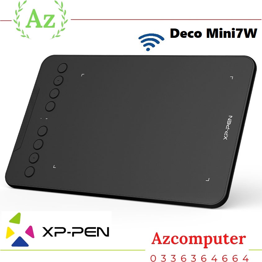 Bảng vẽ máy tính không dây XP-Pen Deco Mini7W kết nối điện thoại Andoird - Bảng vẽ đồ họa hỗ trợ cảm ứng nghiêng