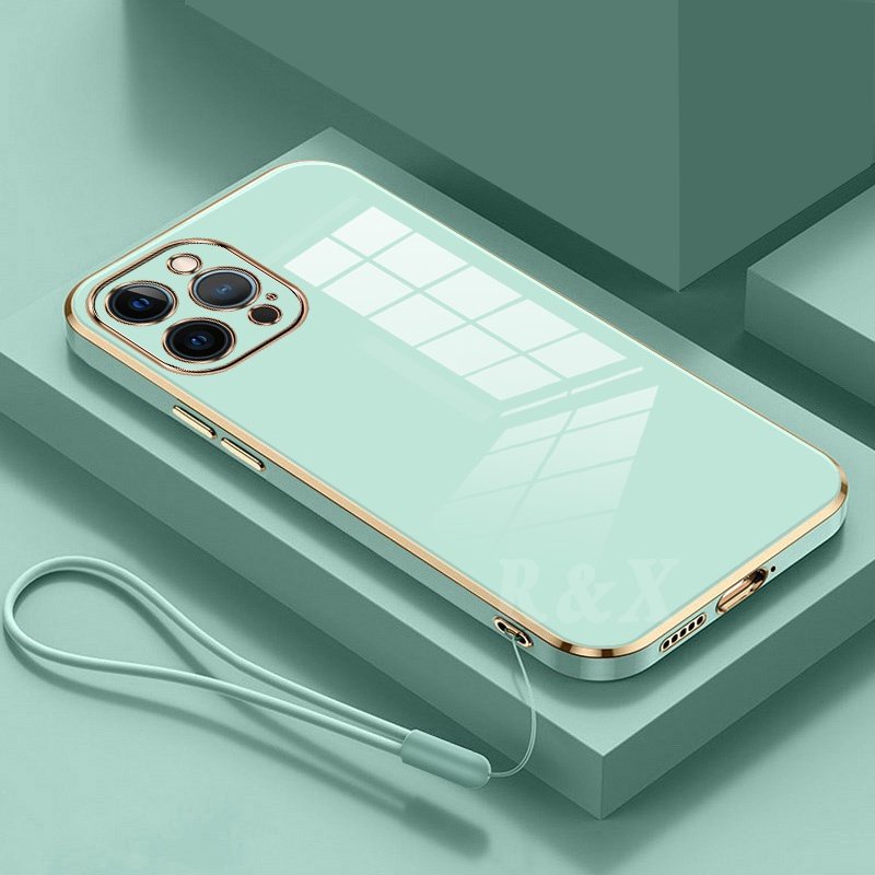 Ốp Điện Thoại Silicon Dẻo Vuông Mạ Màu 6D Thời Trang iPhone 6 6S Plus iPhone7 8Plus XS XS Max XR iPhone11 Pro Max R & X