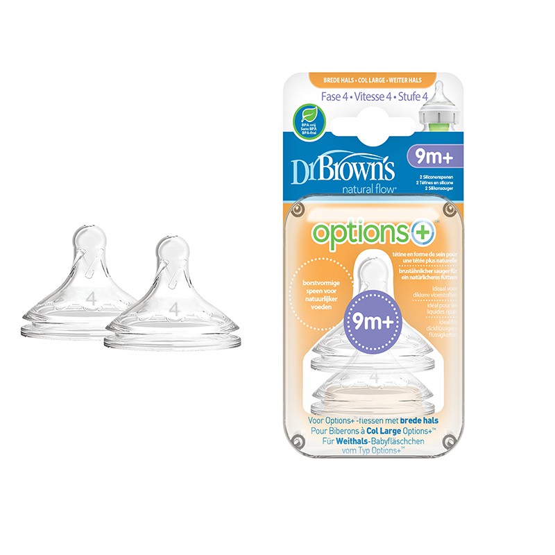 Bình sữa cổ rộng Dr.Brown's 270ml Option Plus tách lẻ [Hỗ trợ đổi Size Núm] [Cam kết chính hãng]