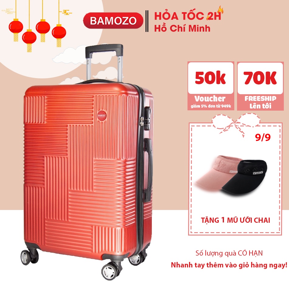 Vali Du Lịch Bamozo 8804 Size 20/24 NHỰA CAO CẤP - Bảo hành 5 năm