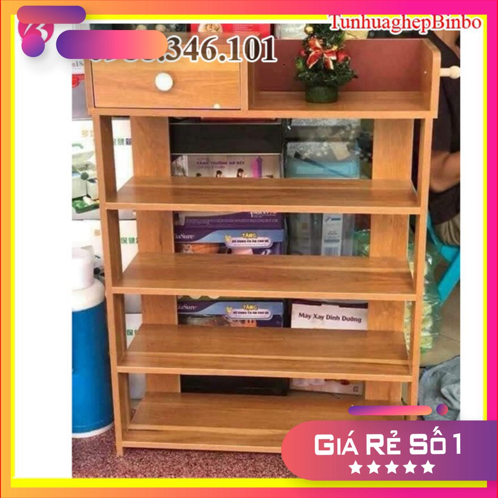 Tủ Giày Gỗ, Kệ Giày Gỗ MDF 5 Tầng Đa Năng Tự Lắp Ghép Gỗ Ép Cao Cấp Thông Minh Tiện Lợi Kích Thước 60*24*85cm Kệ Đa Năng