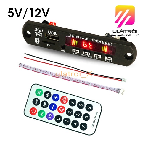 Mạch giải mã âm thanh MP3 Bluetooth 5V/12V chuyên dụng