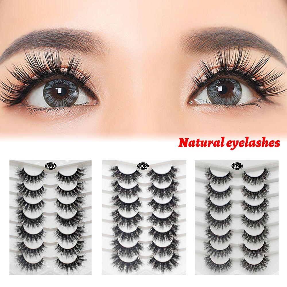 Lông Mi Giả 4D Nhiều Lớp Tạo Hiệu Ứng Lông Chồn Dài Cong Tự Nhiên