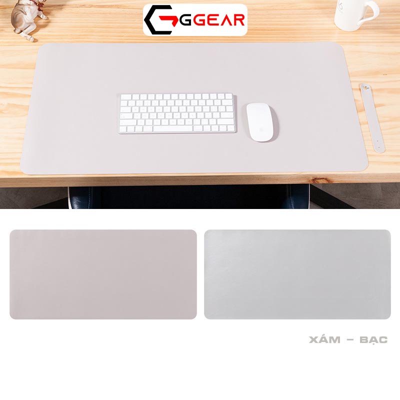 Tấm Lót Chuột Cỡ Lớn GGear bàn di chuột 80x40 hai mặt và một mặt - Da PU cao cấp cho máy tính laptop bàn làm việc