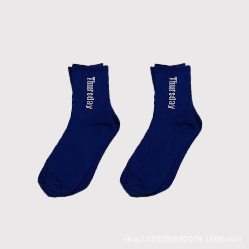 Vớ cotton màu trơn dễ thương thời trang đường phố