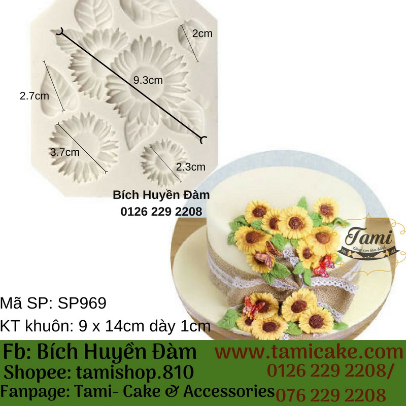 Khuôn silicon- Hoa hướng dương SP969
