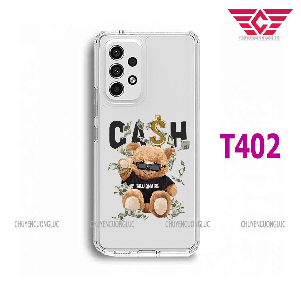 Ốp lưng samsung A31, A51, A71, A21S, A50, A70 trong suốt in hình gấu cực ngầu T40