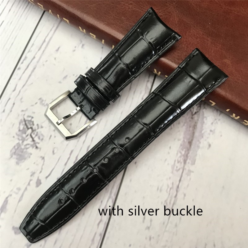 Dây Đeo Thay Thế Cho Đồng Hồ Bằng Da Nhiều Lớp IWC Có Khóa Hình Bướm Bồ Đào Nha Với 7 Cổ Điển