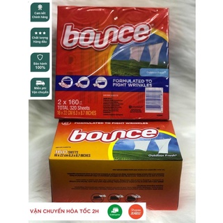 Giấy thơm dùng cho máy sấy, ướp quần áo Bounce xuất xứ Mỹ 160 tờ