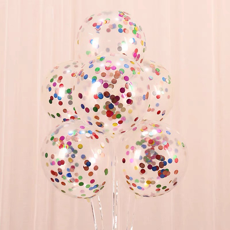 Bóng cao su trong suốt trang trí sinh nhật thôi nôi tiệc cưới size 10 inch HAPPYKID BCSTS
