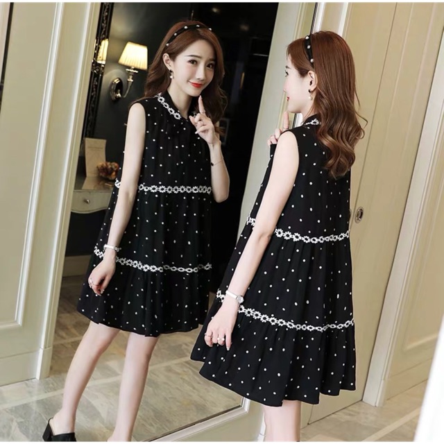 Đầm bầu cổ nơ