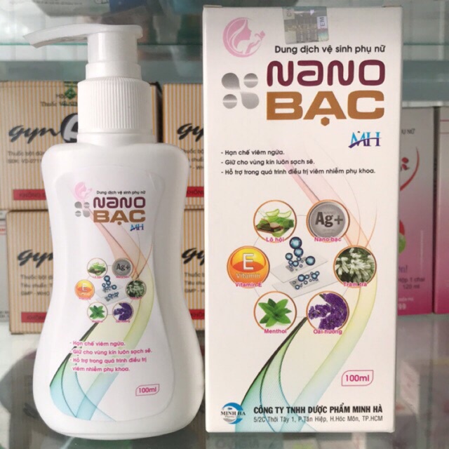 Dung Dịch Vệ Sinh Phụ Nữ - Nano BẠC (Dạng GELL) dịu nhẹ, SẢN PHẨM CHÍNH HÃNG 100ml