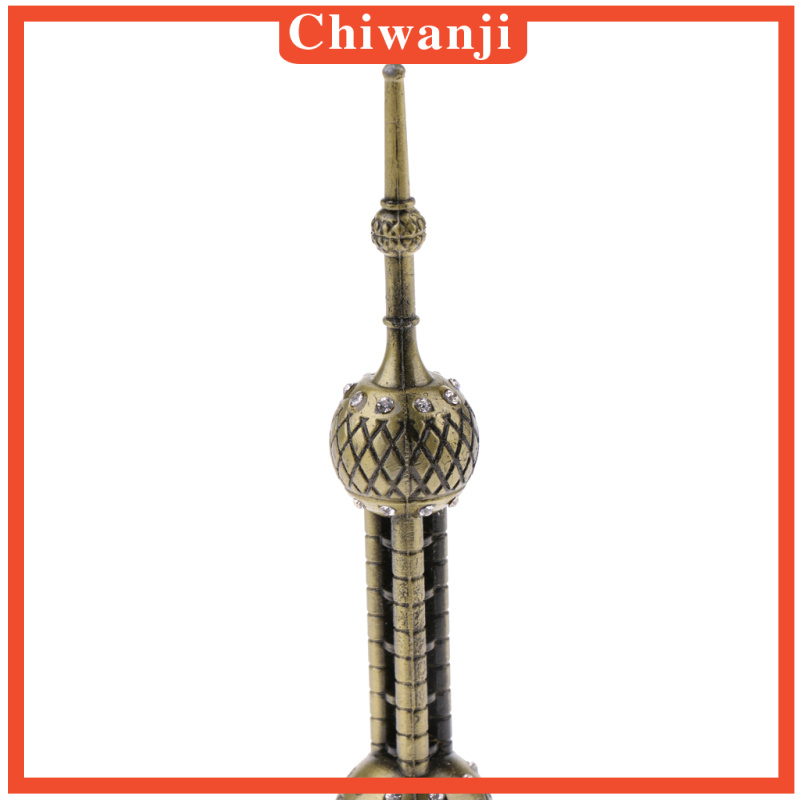 Mô hình tháp truyền hình ngọc trai phương Đông Thượng Hải bằng kim loại 13cm