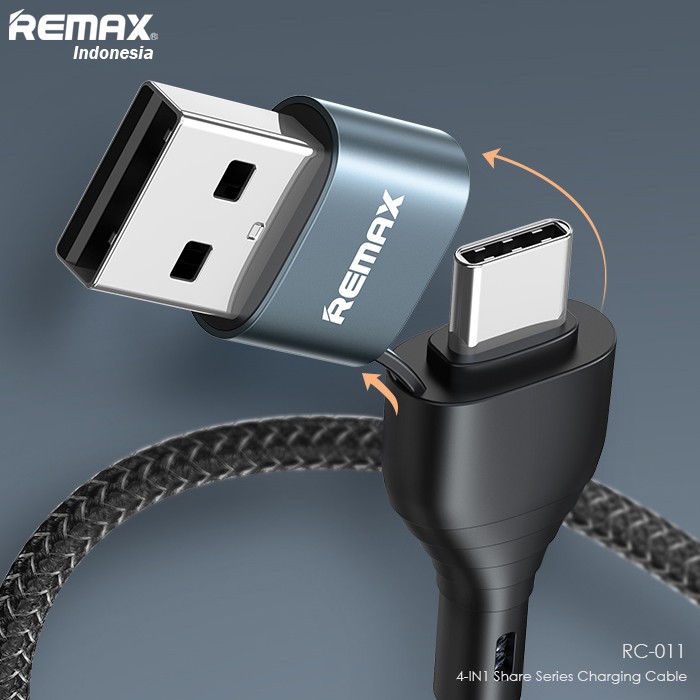 Dây Cáp Sạc Remax Rc-011 4 Trong 1 Chuyển Đổi Dữ Liệu Từ Cổng Lightning Sang Usb Type C Cho Iphone