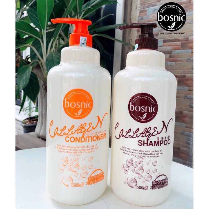 Dầu Xả Collagen Bền Màu Nhuộm BOSNIC 1500ML