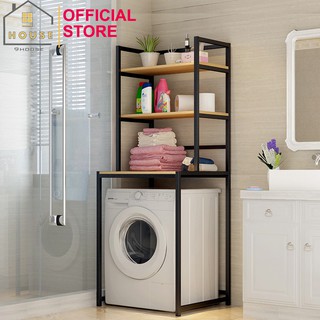 Kệ Máy Giặt 3 Tầng Đa Năng Mã KMG01 Chính Hãng 9HOUSE Để Máy Giặt Cửa Trước Lò Vi Sóng Loại Khung Thép Dày Gỗ Chống Ẩm