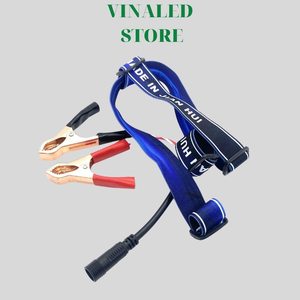 Đèn pin đội đầu đèn kẹp bình ác quy P90 TC 898 dùng soi nấm mối đi biển chóa đèn 13.5cm