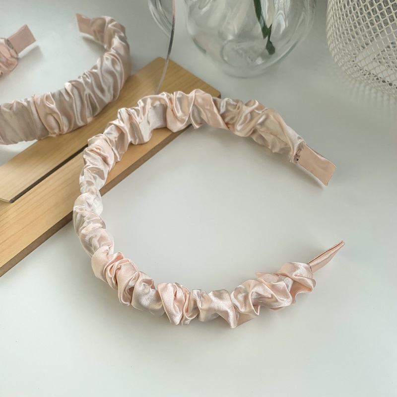 Băng đô lụa xếp ly màu sắc ngọt ngào cho nữ