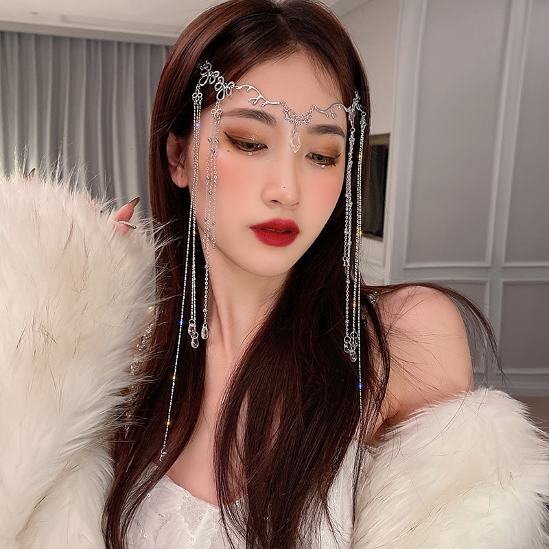 Cài tóc hình đính đá giọt nước kiểu dáng thanh lịch cho nữ