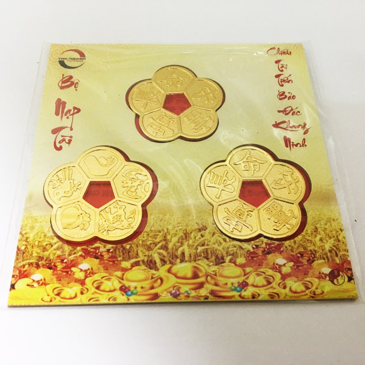 Ba Đồng Tiền Hoa Mai Phong Thủy (Tam Cát) Chuyên Nạp Tài Két Sắt, Giữ Lộc Trong Nhà, Hóa Giải Thị Phi Cho Gia Chủ | BigBuy360 - bigbuy360.vn