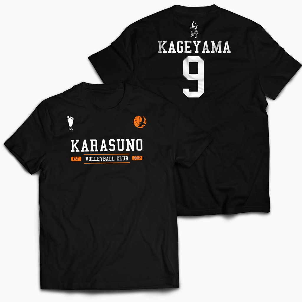 Haikyuu]! Áo Thun Tay Ngắn Dáng Rộng In Họa Tiết Hoạt Hình Hinata Tsukishima Kageyama Thời Trang Cho Nam Và Nữ