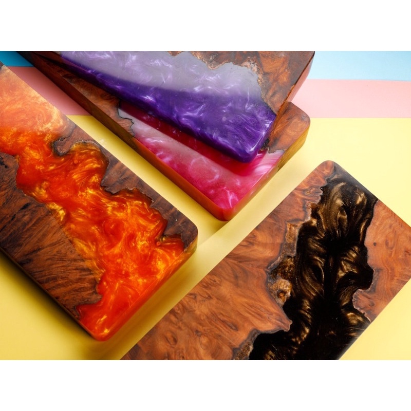 Kê tay bàn phím Gỗ + Resin.Wrist Rest Resin Epoxy