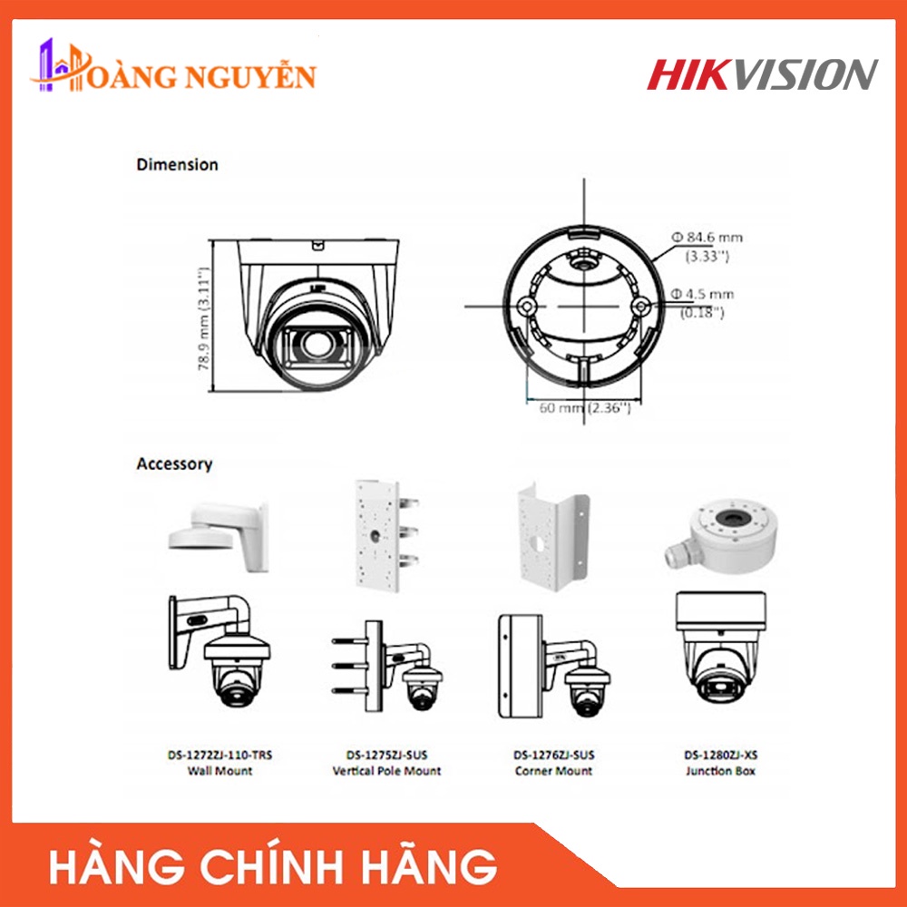 [NHÀ PHÂN PHỐI] Camera Hikvision DS-2CE76D0T-ITMFS 2MP, Hồng ngoại 20m, Có Âm Thanh - Bảo Hành 24 Tháng