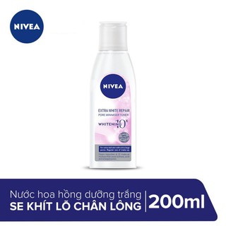 Nước hoa hồng NIVEA Extra White dưỡng trắng da & se khít lỗ chân lông (200ml)