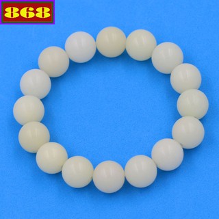 Vòng chuỗi phong thủy bồ đề trắng 12 ly - Chuỗi đeo tay gỗ phong thủy - Đem lại bình an, may mắn cho người đeo