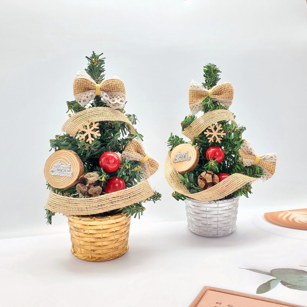 Cây Thông Nhí TNM01 Để Bàn Trang Trí Giáng Sinh - Cây 20cm