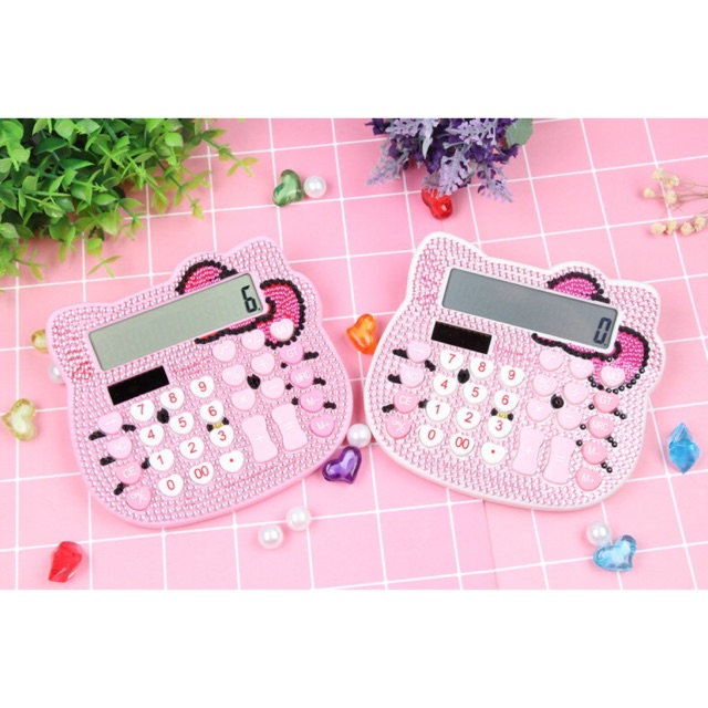 máy tính mèo kitty kim cương | Shopee Việt Nam